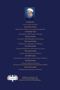 Book back cover with photo of Islamic scholar, chapter titles, and AL-BURAQ publisher logo.