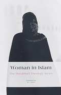 Book cover of 'Woman in Islam' showing woman in black hijab with decorative rhinestones