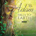 Book cover for 'Adam Falls to Earth' featuring a tree with a human face and green foliage, Islamic children's literature.