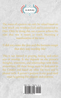 Back cover of an Islamic book by Al-Buraq with inspirational religious text and barcode.