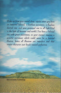 Inspirational Islamic literature text over a desert landscape with blue sky, Beit-Al-Kateb Publishing.