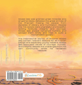 Back cover of a children's Islamic book about Prophet Moses, with orange sky, columns, and illustrated snakes.